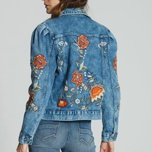 DRIFTWOOD JEANS PUFF SLEEVE JACKET x SERENDIPITY NWT SIZE M